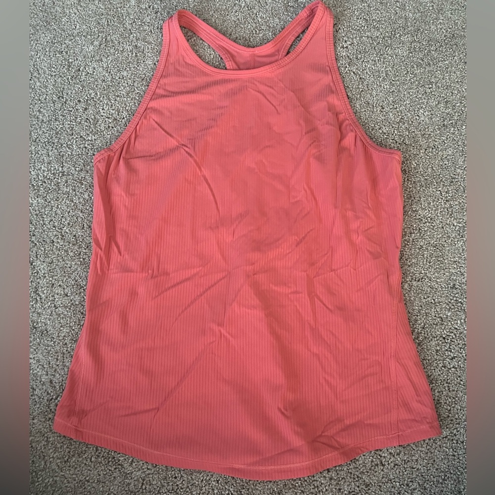 LULULEMON SIZE 6 PEACHY PINK ATHLETIC TANK TOP